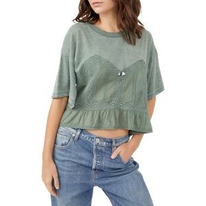𝗡𝗘𝗪 FREE PEOPLE Fall In Love Tee in Washed Army